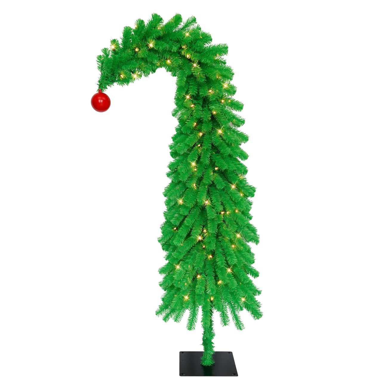 6ft. Pre-Lit Whimsical Artificial Wrapped Christmas Tree, Clear Lights